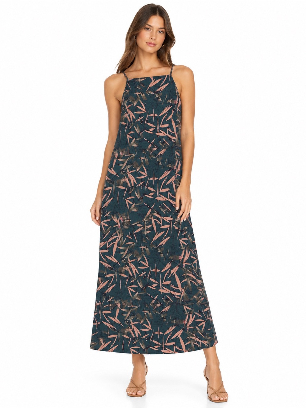 The Norway Club Botanical Print Maxi Dress Size Small